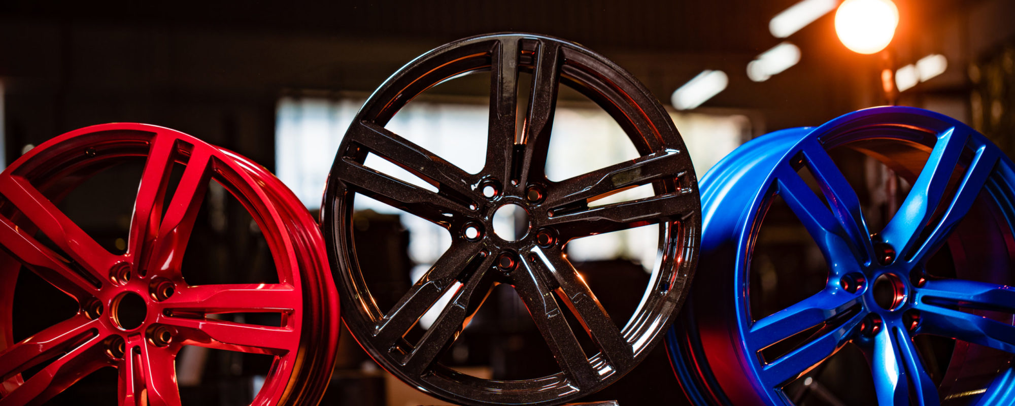 Painted car wheels